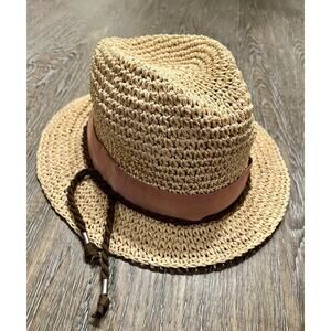 Vintage Tommy Hilfiger Straw Fedora Hat